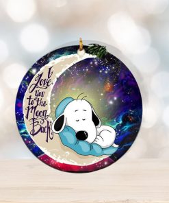 Snoopy Dog Sleep Love You To The Moon And Back Galaxy Custom Name 2023 Xmas Gifts Christmas Tree Decorations Ornament