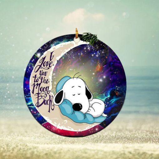 Snoopy Dog Sleep Love You To The Moon And Back Galaxy Custom Name 2023 Xmas Gifts Christmas Tree Decorations Ornament