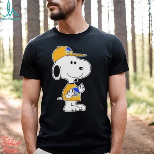 Snoopy Golden State Warriors NBA Double Middle Fingers Fuck You Shirt