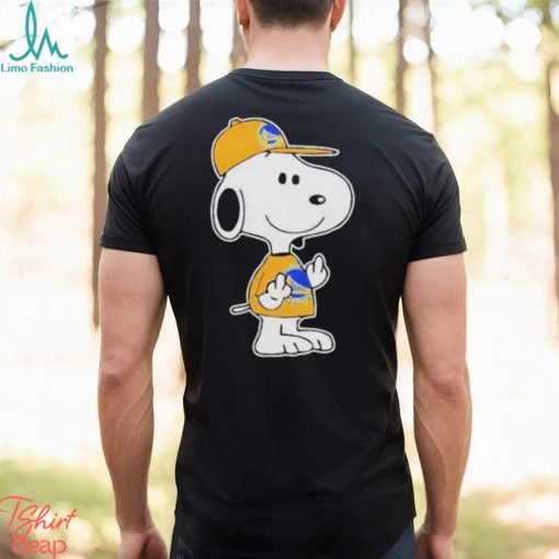Snoopy Golden State Warriors NBA Double Middle Fingers Fuck You Shirt