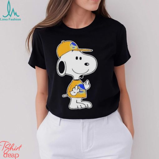 Snoopy Golden State Warriors NBA Double Middle Fingers Fuck You Shirt