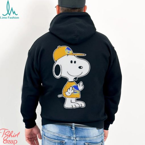 Snoopy Golden State Warriors NBA Double Middle Fingers Fuck You Shirt