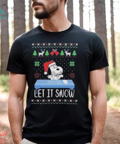 Snoopy Hat Santa Let It Snow Ugly Christmas Sweatshirt