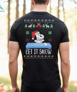 Snoopy Hat Santa Let It Snow Ugly Christmas Sweatshirt