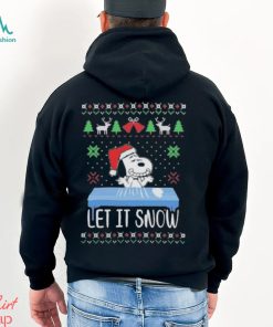 Snoopy Hat Santa Let It Snow Ugly Christmas Sweatshirt
