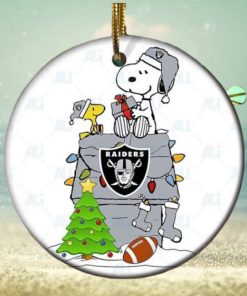 Snoopy Las Vegas Raiders NFL Football Ceramic Tree Ornaments