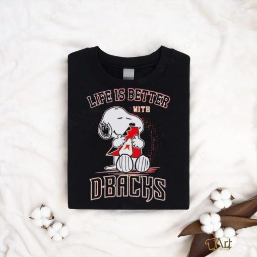 Snoopy Life is better Arizona Diamondback D Backs Shirt