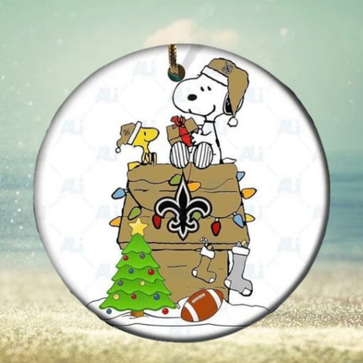 Snoopy New Orleans Saints NFL Player Ceramic Ornament