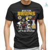 Snoopy and Charlie Brown Boston Bruins we want the cup let’s go Bruins shirt