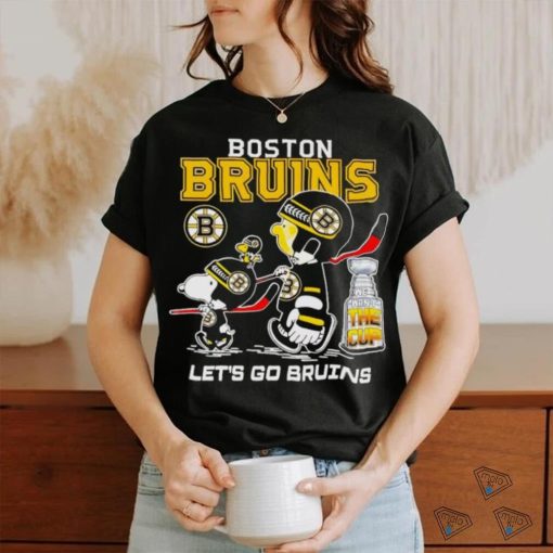 Snoopy and Charlie Brown Boston Bruins we want the cup let’s go Bruins shirt
