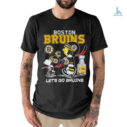 Snoopy and Charlie Brown Boston Bruins we want the cup let’s go Bruins shirt