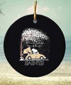 Snoopy and Woodstock Saints winter it’s most wonderful time of the year ornament