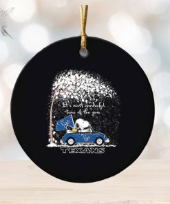 Snoopy and Woodstock Texans winter it’s most wonderful time of the year ornament