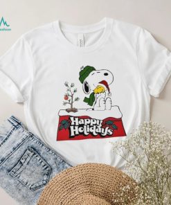 Snoopy and Woodstock happy holidays christmas shirt