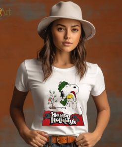 Snoopy and Woodstock happy holidays christmas shirt