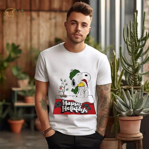 Snoopy and Woodstock happy holidays christmas shirt