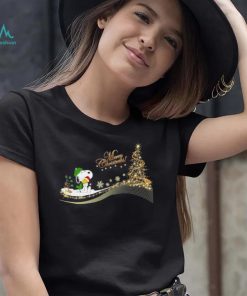 Snoopy and Woodstock santa merry christmas shirt