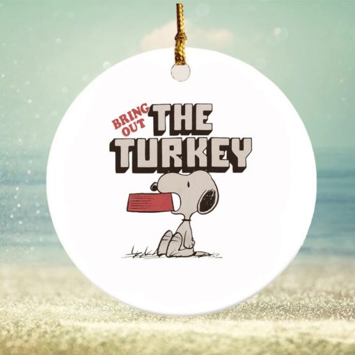 Snoopy bring out the turkey ornament