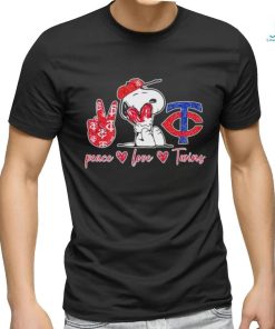 Snoopy peace love Twins shirt