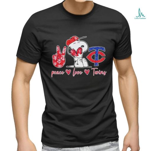 Snoopy peace love Twins shirt