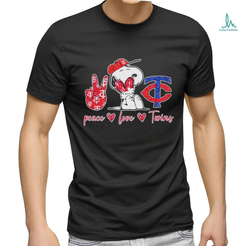 Snoopy peace love Twins shirt Snoopy peace love Twins shirt