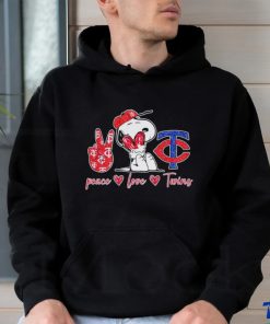 Snoopy peace love Twins shirt