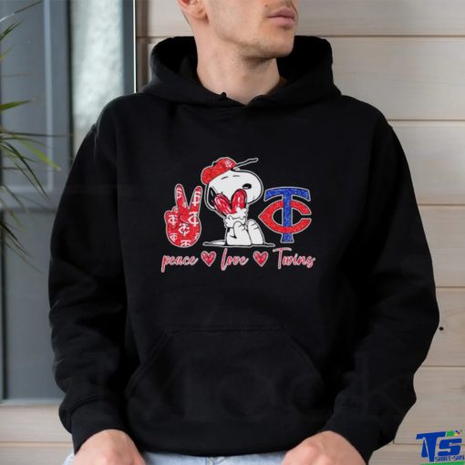 Snoopy peace love Twins shirt