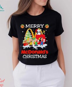 Snoopy santa and Woodstock merry McDonald’s christmas T Shirt