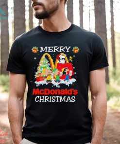Snoopy santa and Woodstock merry McDonald’s christmas T Shirt