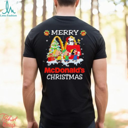 Snoopy santa and Woodstock merry McDonald’s christmas T Shirt