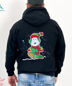 Snoopy walking in the snow Merry Christmas shirt