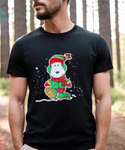 Snoopy walking in the snow Merry Christmas shirt