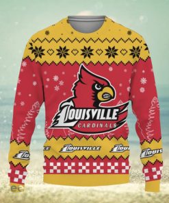 Snow Team Logo Louisville Cardinals Gifts For Fan Christmas Tree Ugly Xmas Sweater