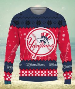 Snow Team Logo New York Yankees Gifts For Fan Christmas Tree Ugly Xmas Sweater