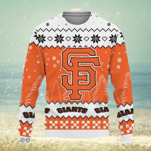 Snow Team Logo San Francisco Giants Gifts For Fan Christmas Tree Knitted Christmas Sweater