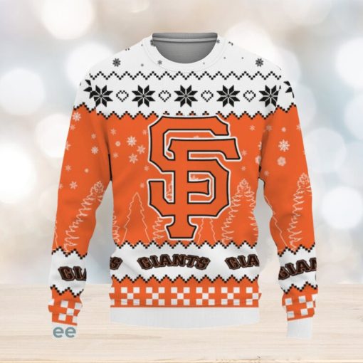 Snow Team Logo San Francisco Giants Gifts For Fan Christmas Tree Knitted Christmas Sweater