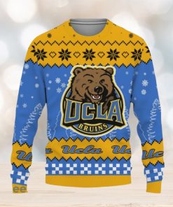 Snow Team Logo UCLA Bruins Gifts For Fan Christmas Tree Knitted Christmas Sweater AOP