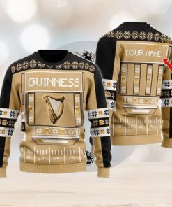 Snowy Guinness Beer Ugly Christmas 3D Sweater, Family Ugly Christmas Sweater