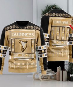 Snowy Guinness Beer Ugly Christmas 3D Sweater, Family Ugly Christmas Sweater