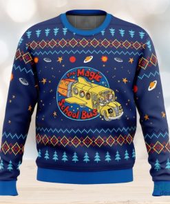 Space Adventures The Magic School Bus 3D Ugly Christmas Sweater Christmas Gift Ideas Party Gift