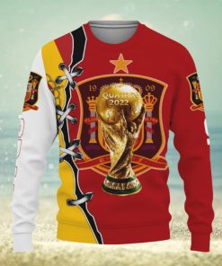 Spain Flag national soccer team World Cup qatar champions vintage football gift fans world cup Knitted Xmas Sweater