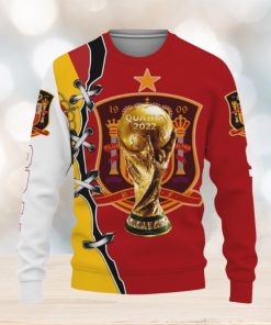 Spain Flag national soccer team World Cup qatar champions vintage football gift fans world cup Knitted Xmas Sweater