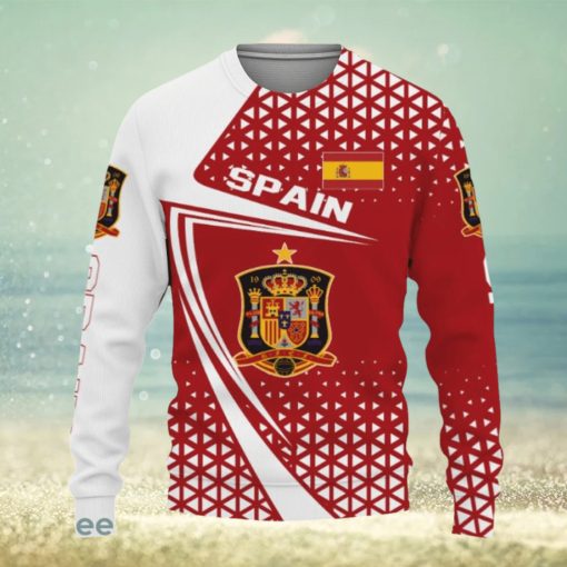 Spain Flag pattern sport soccer team World Cup qatar champions football Ugly Xmas Sweater