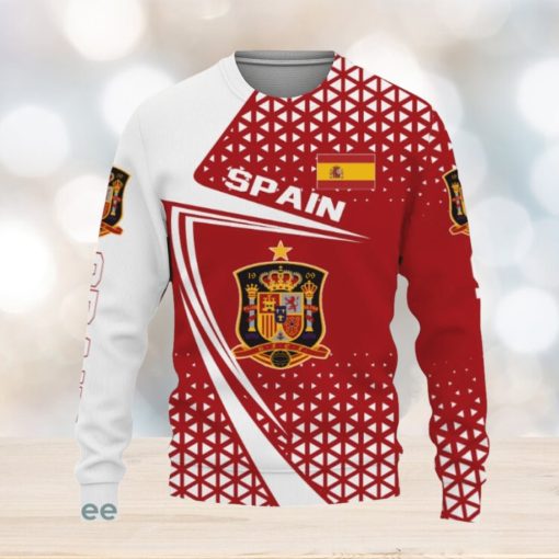 Spain Flag pattern sport soccer team World Cup qatar champions football Ugly Xmas Sweater