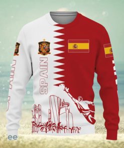 Spain Flag sport soccer team World Cup qatar champions football Knitted Christmas 3D Sweater