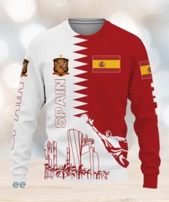 Spain Flag sport soccer team World Cup qatar champions football Knitted Christmas 3D Sweater