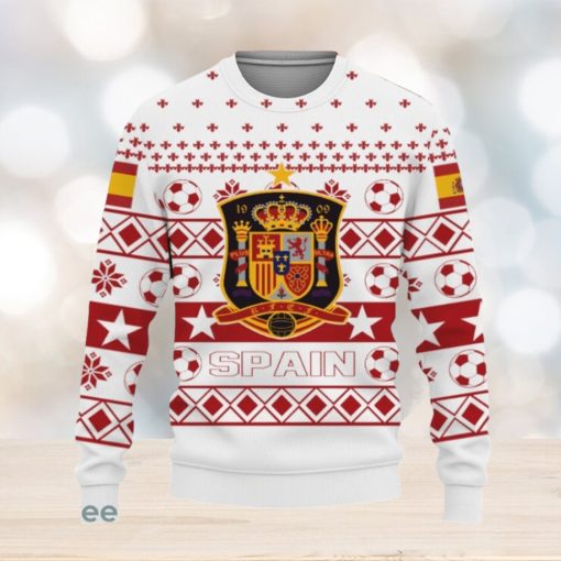 Spain National World Cup Soccer Team Qatar World Cup Champions Soccer Team Ugly Xmas Sweater