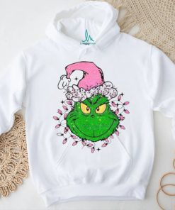 Sparkly Glitter Christmas Lights Pink Grinch shirt