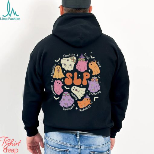 Speech Therapy Shirt Slp Ghost Halloween Sweatshirt Hoodie