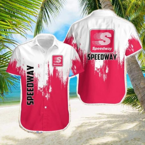 Speedway White And Pink Hawaiian Shirt Trending Summer Gift For Men And Women